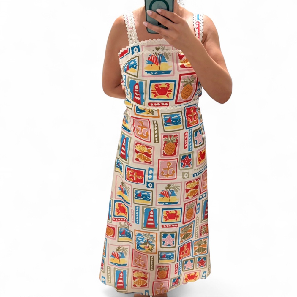 Commense White Multicolor Nautical Maxi Dress - Picture 5 of 8